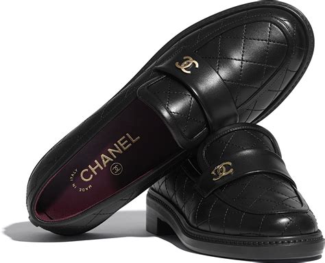 chanel platform loafer|Chanel black loafers.